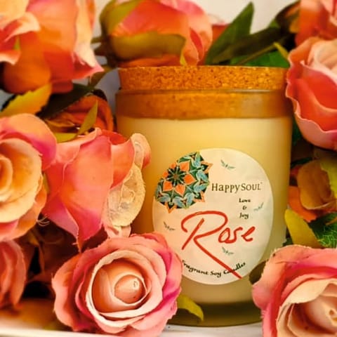 Happy Soul Love and Joy Rose Fragrant Soy Candle