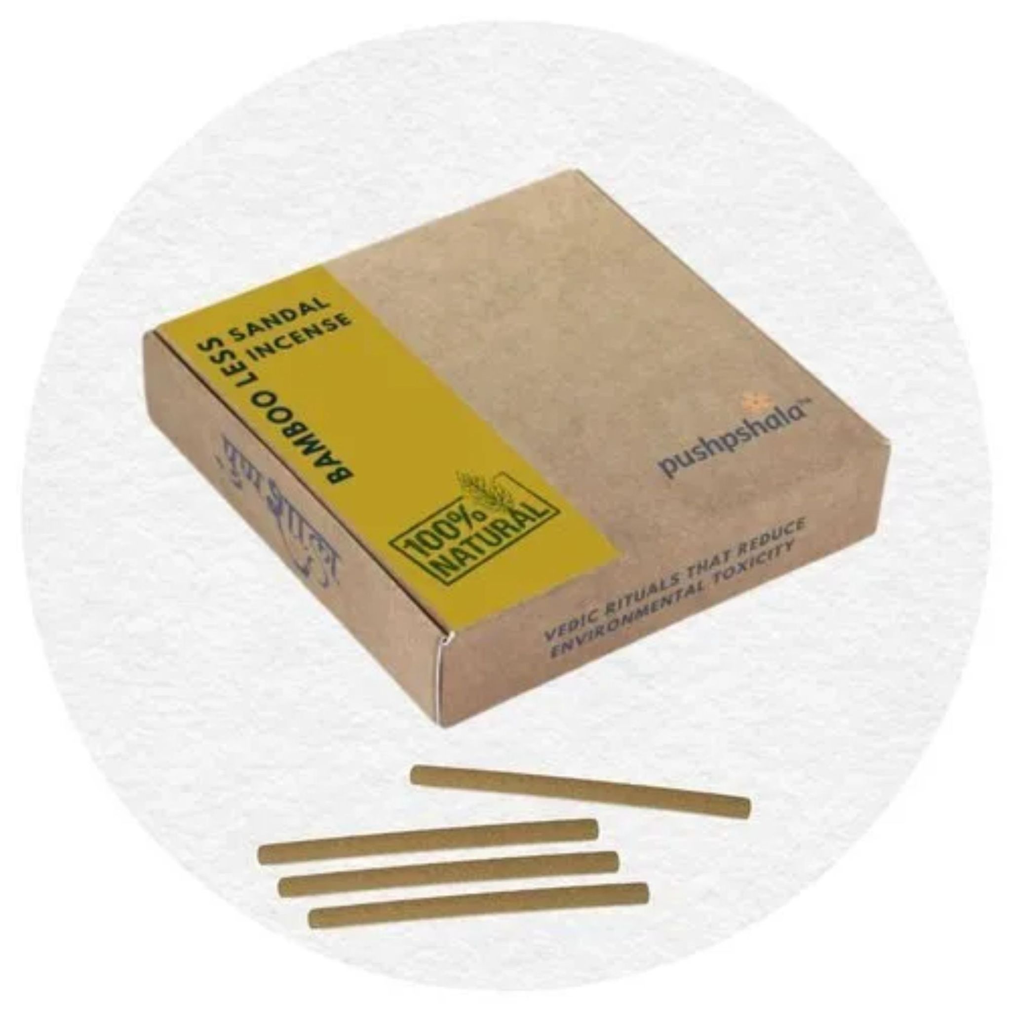 Pushpshala Bamboo Less Sandal Incense Cone