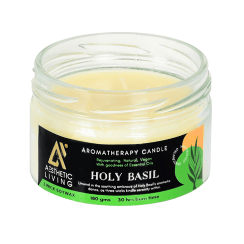 Aesthetic Living 3- wick Holy Basil Candle- 180g