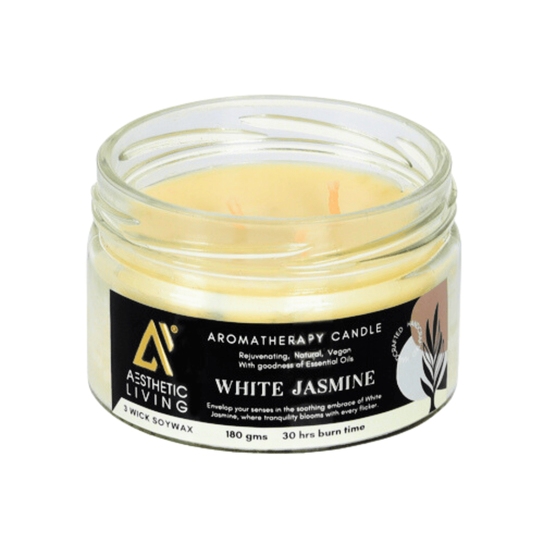 Aesthetic Living 3- wick White Jasmine Candle- 180g