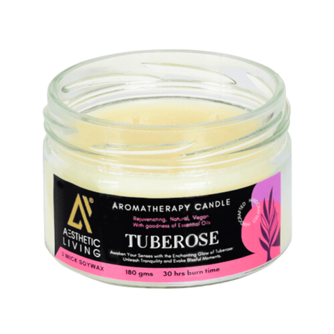 Aesthetic Living 3- wick Tuberose Candle- 180g