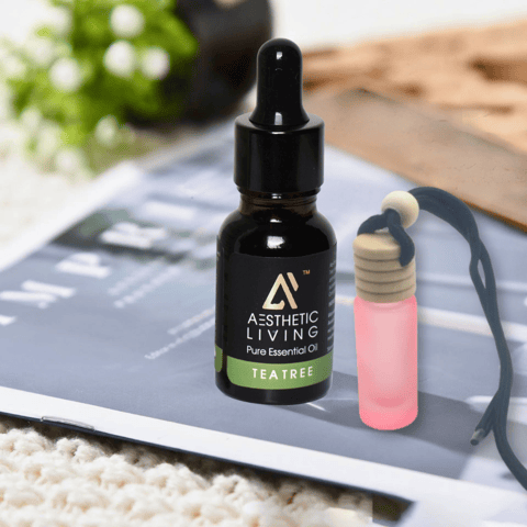 Aesthetic Living Car Aromatizer/ Diffuser Bottle with Essential Oil (Neon Tube shape-6ml+ Essential oil- 15ml)