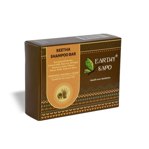 Earthy Sapo Reetha Shampoo Bar, 100g