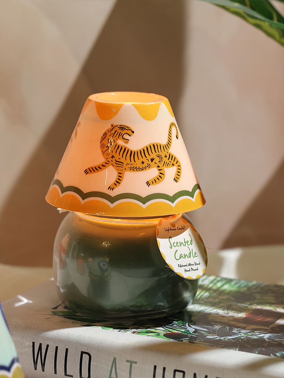 Lighthouse Candle Boho Scented Candle Glass Lamp - Tiger Trail