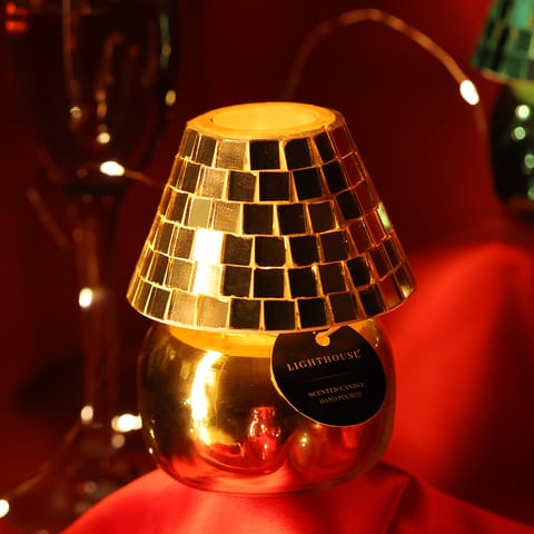 Lighthouse Disco Vibes Lamp Scented Candle - Mosaic Gold