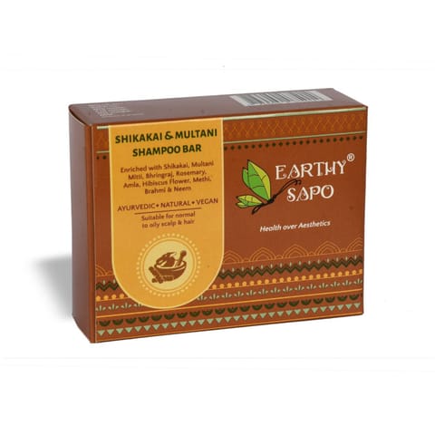 Earthy Sapo Shikakai & Multani Shampoo Bar, 100g