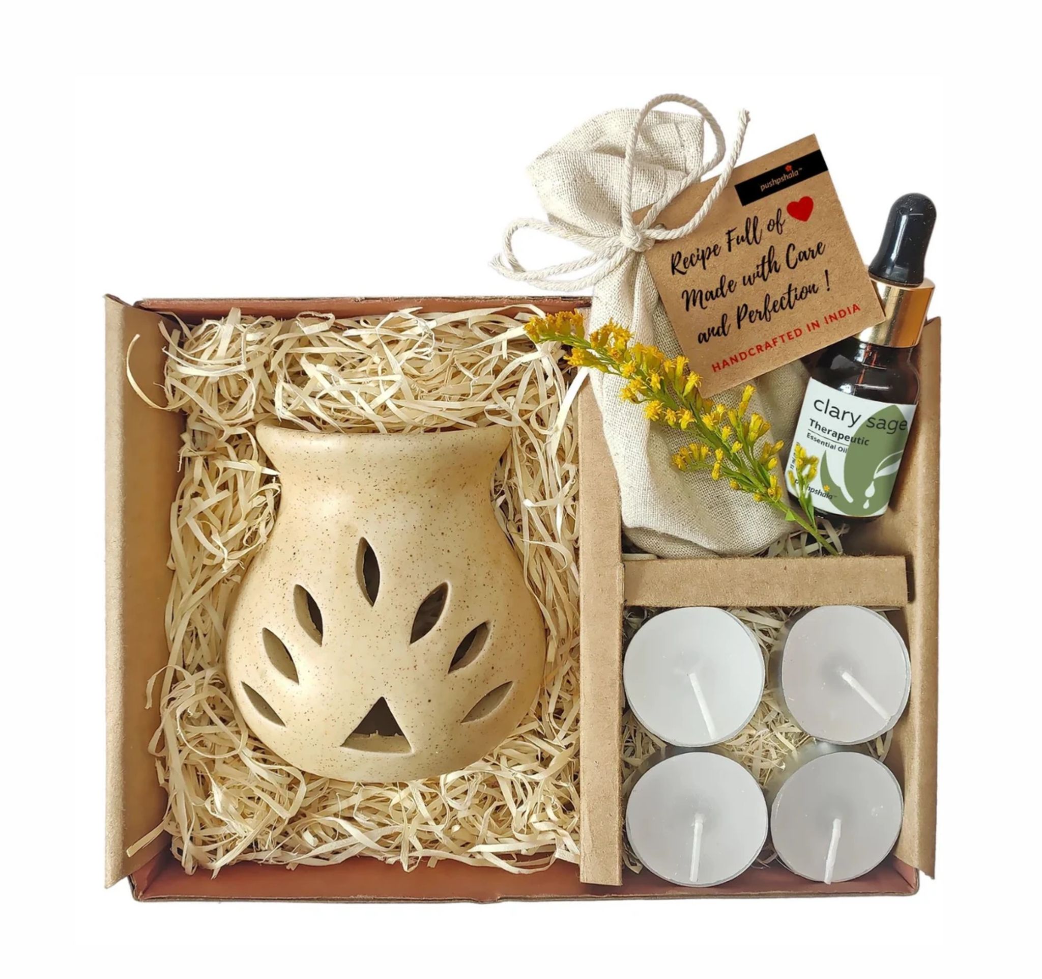 Pushpshala Clary Sage Diffuser Combo Pack