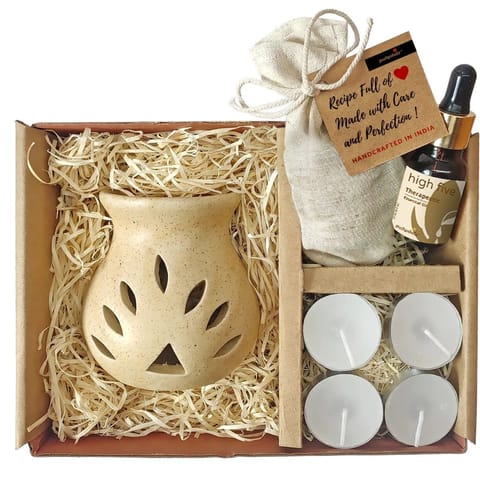 Pushpshala High Five Diffuser Combo Pack with Tea Lights