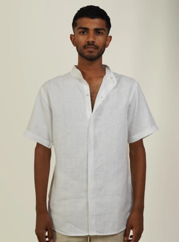 Hemis Detachable Collar Shirt - Soft White