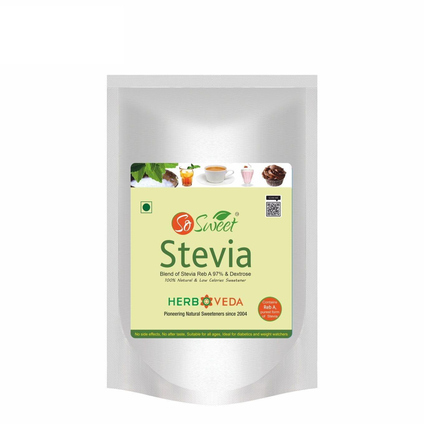 So Sweet Sugar Free Stevia Powder 100% Natural Sweetener 900gm | Sugar Substitute