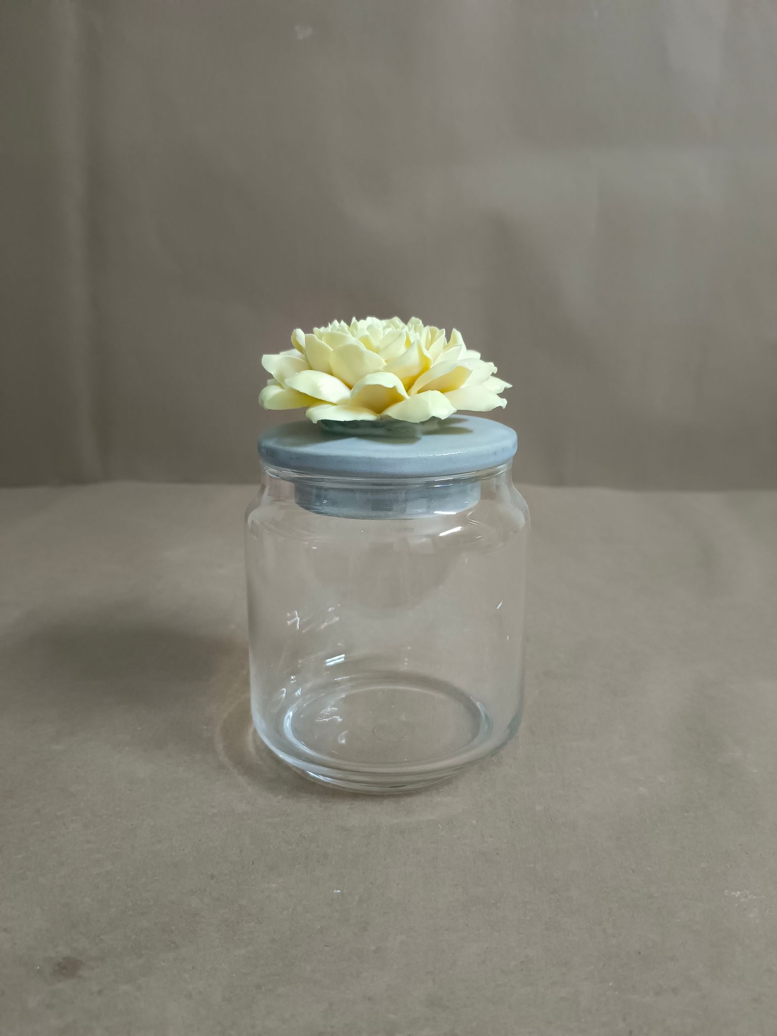 PadmeHum Studio -Gardenia flower glass Jar