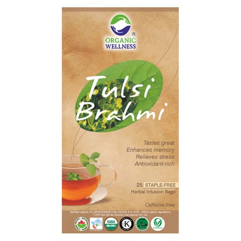 Organic Wellness Tulsi Brahmi 25 Tea Bags