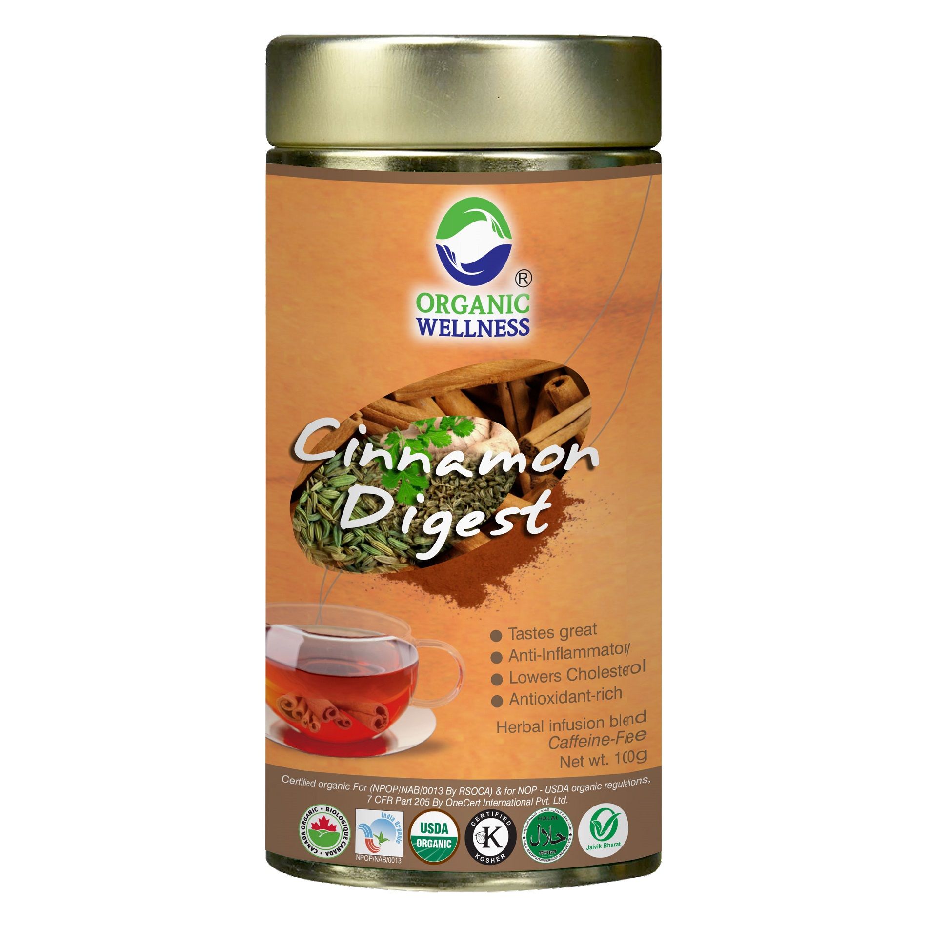 Organic Wellness Cinnamon Digest Tin Pack 100 Grams