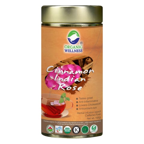 Organic Wellness Cinnamon Indian Rose Tin Pack 100 Grams