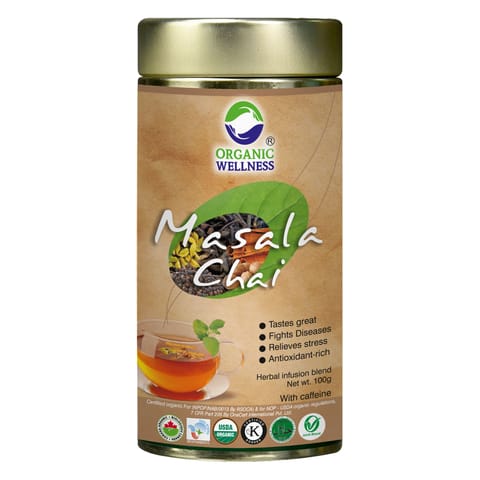 Organic Wellness Masala Chai 100 Grams Tin Pack