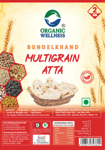 Organic Wellness Whole Wheat Multigrain Atta