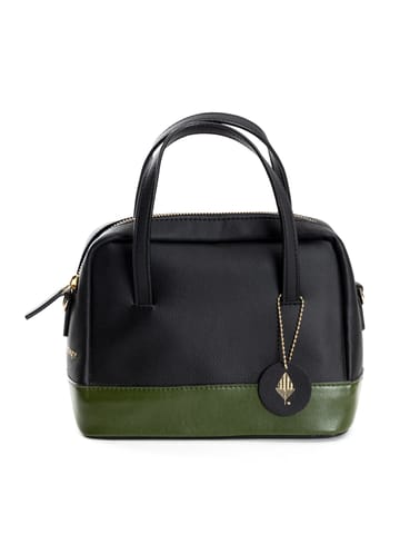 Green Hermitage Vanadey Satchel Crossbody Bag | Cactus Leather | Black & Green