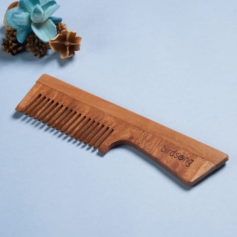 Birdsong Neem Wood Hair Comb