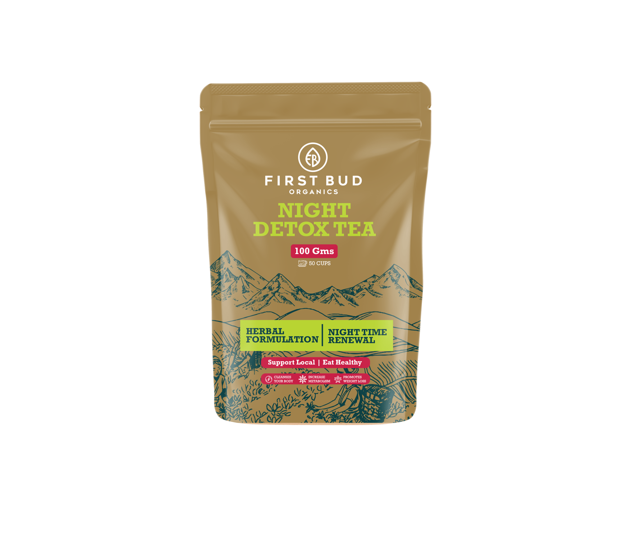 First Bud Organics Ultimate Detox Tea Combo - Night 500 gm