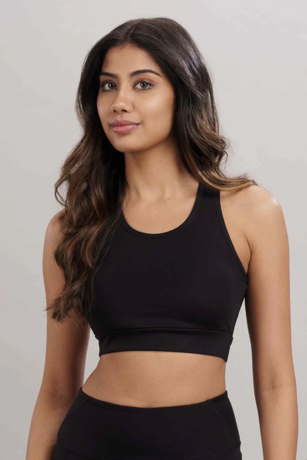 CarbonTree Racerback Active Bra Carbon Black