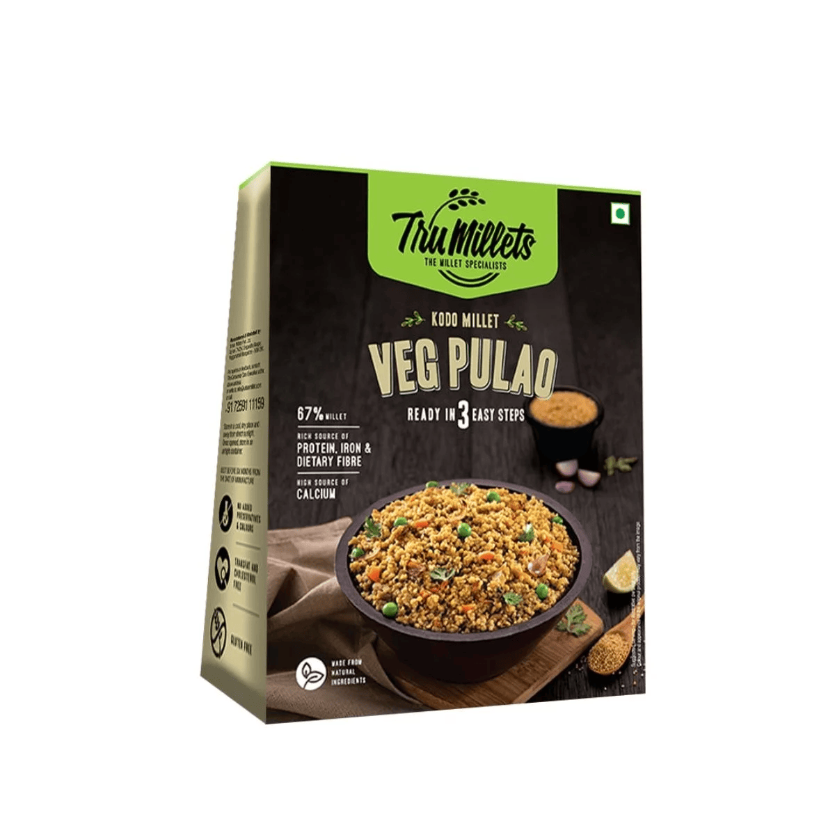 Tru Millets Kodo Millet Veg Pulao 200 gms