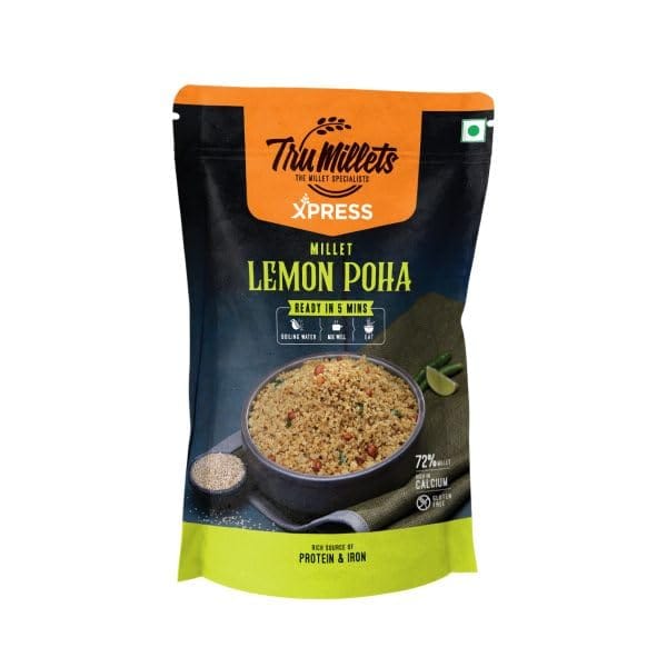 Tru Millets Instant Kodo Millet Lemon Poha 180 gms