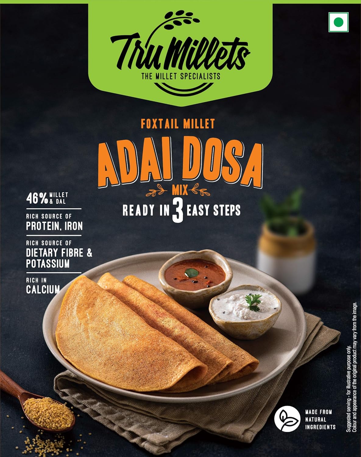 Tru Millets Foxtail Millet Adai Dosa 250 gms