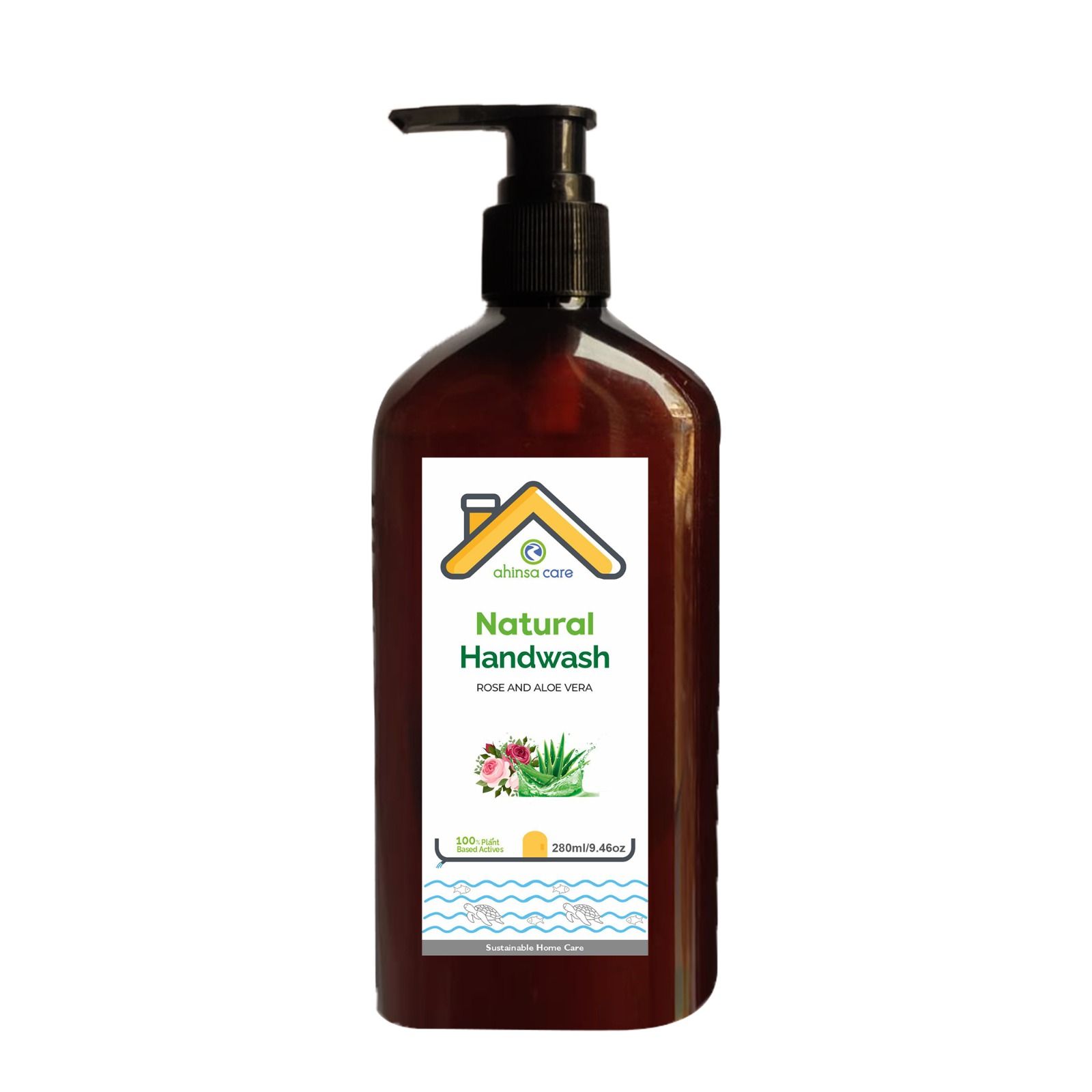 Ahinsa Care Natural Handwash Rose and Aloe Vera 280ml